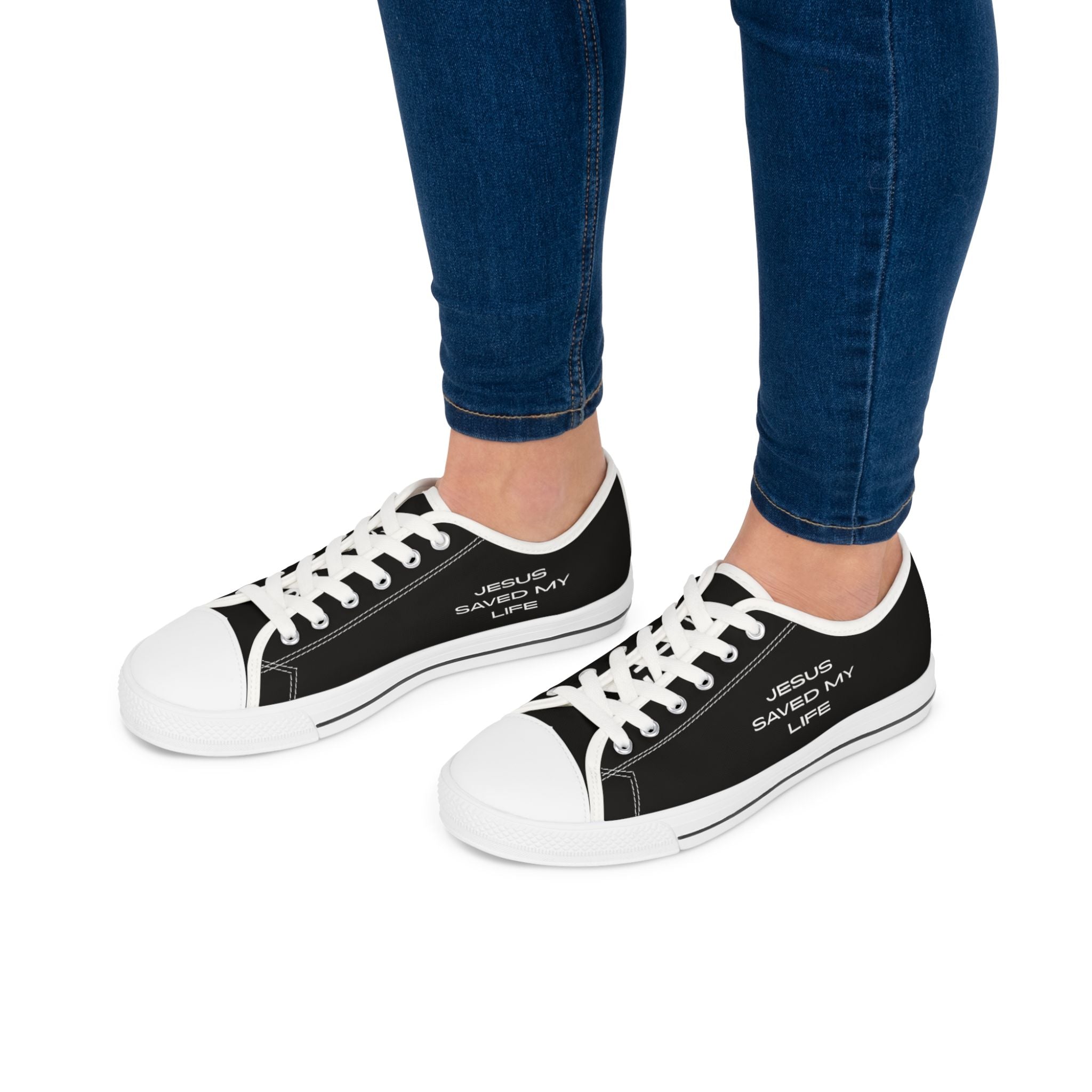 "Jesus Saved My Life" Women's Low Top Sneakers