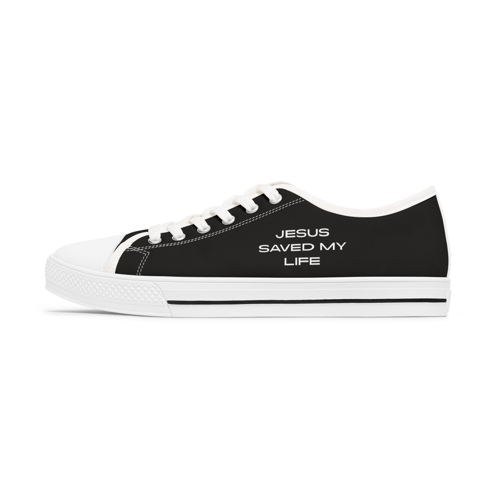 "Jesus Saved My Life" Women's Low Top Sneakers