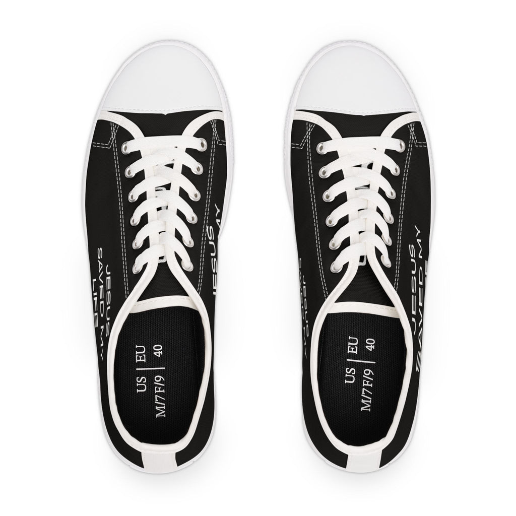 "Jesus Saved My Life" Women's Low Top Sneakers